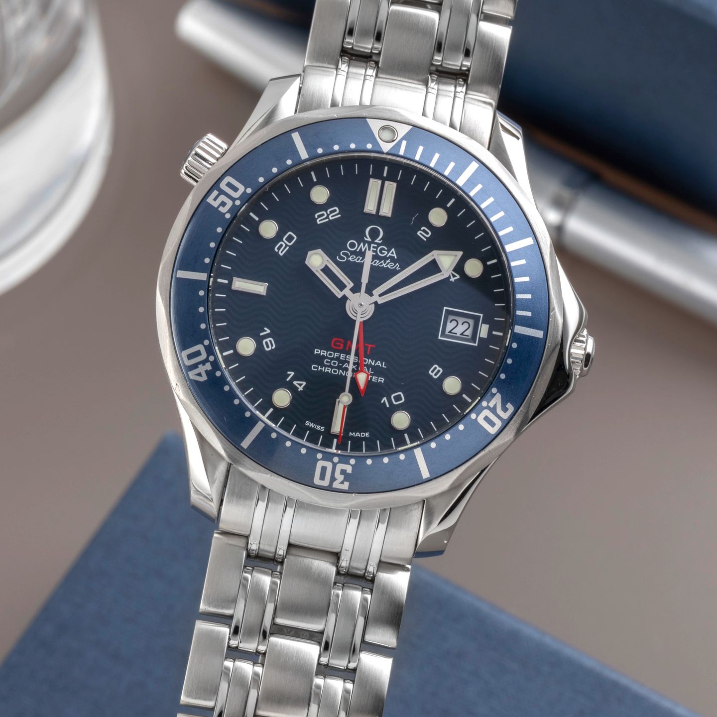Omega Seamaster Diver 300 M 2535.80.00 (2008) - Blue dial 41 mm Steel case (3/8)