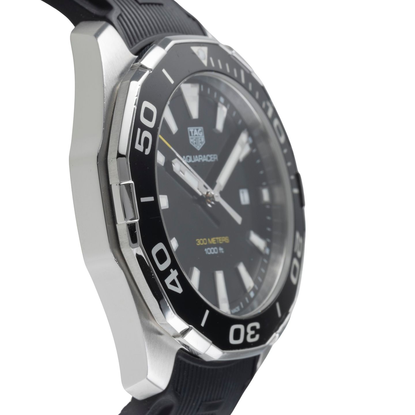 TAG Heuer Aquaracer 300M WAY101A (2017) - Zwart wijzerplaat 43mm Staal (7/8)