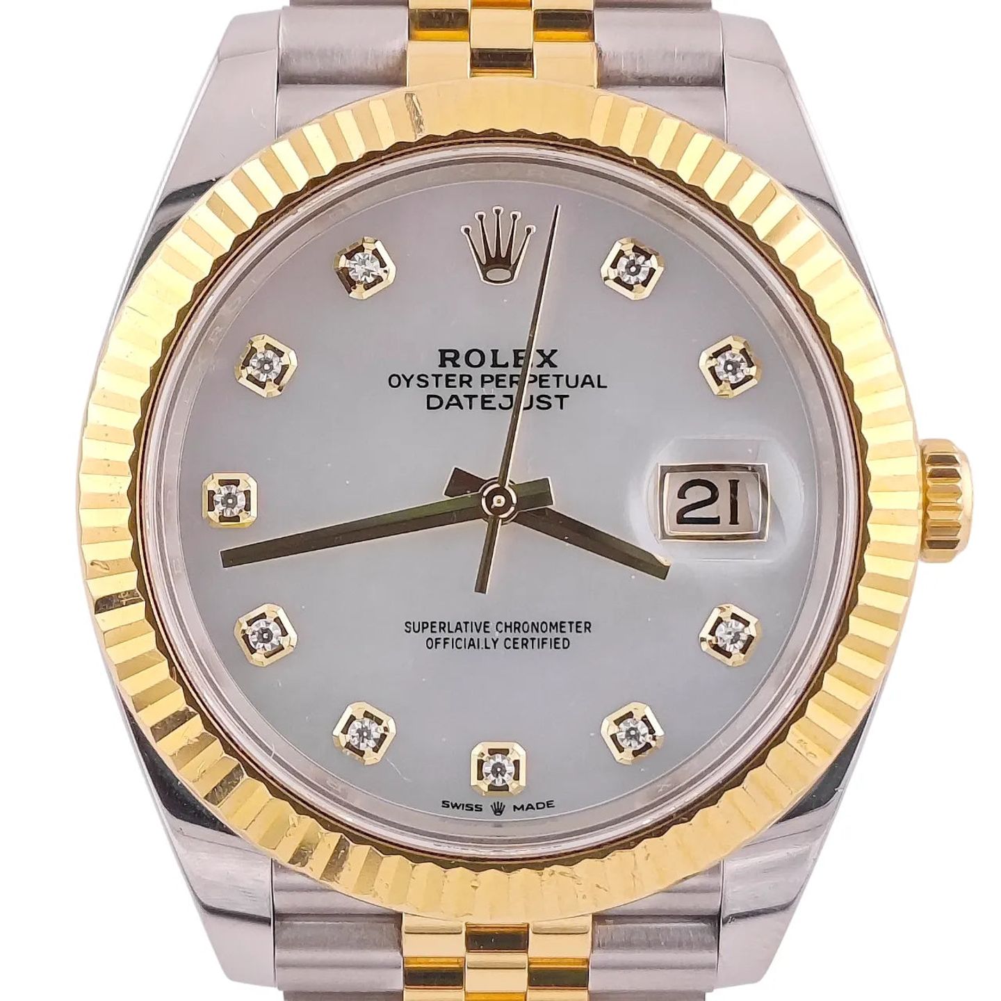 Rolex Datejust 41 126334 (Unknown (random serial)) - Pearl dial 41 mm Steel case (2/8)