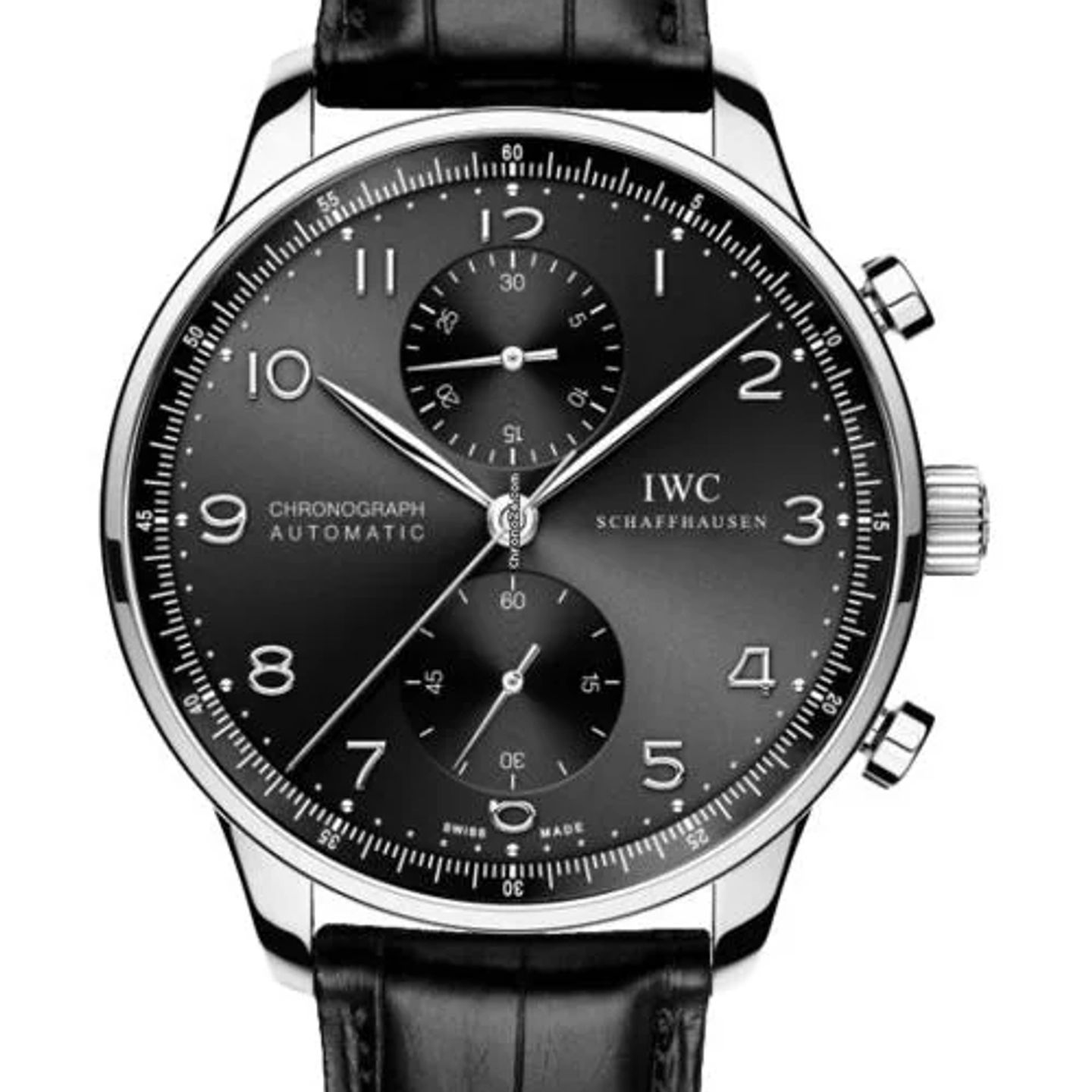 IWC Portuguese Chronograph IW371609 (2026) - Black dial 41 mm Steel case (1/1)