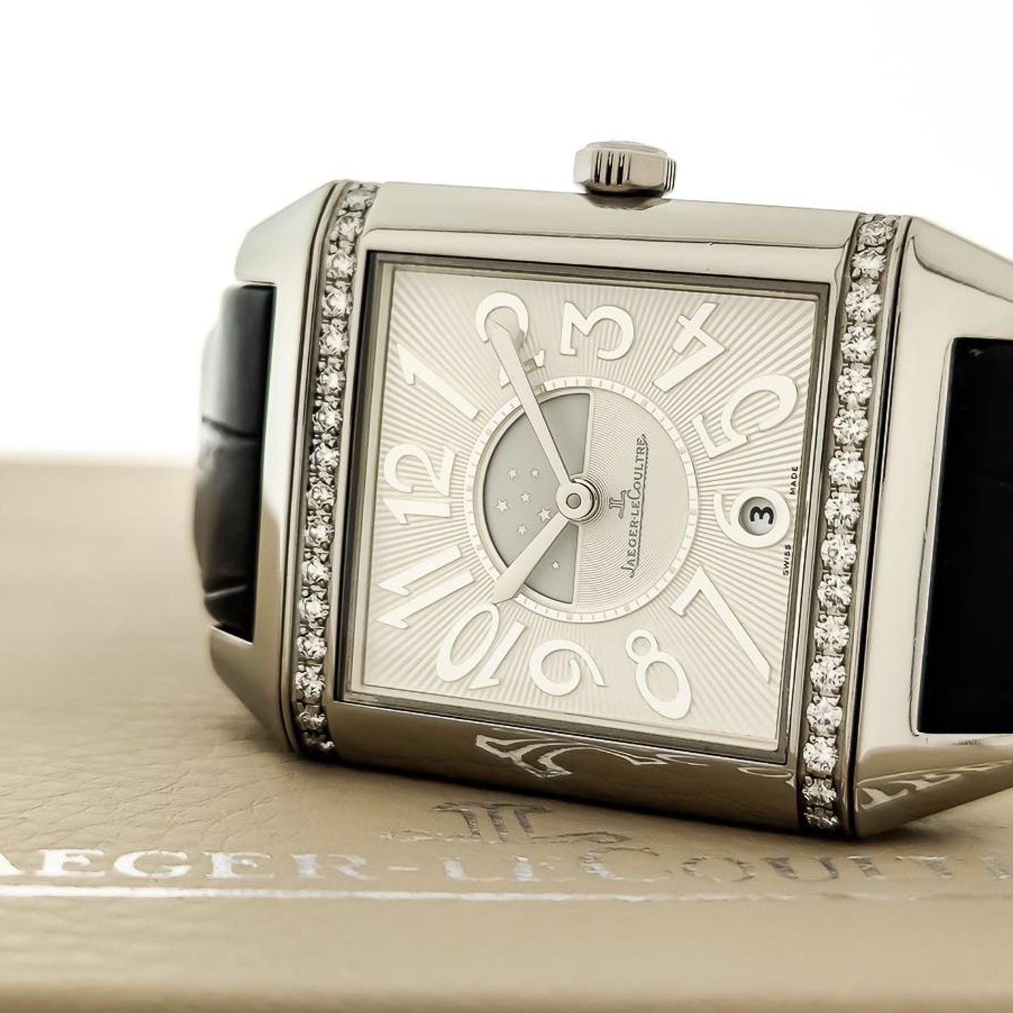 Jaeger-LeCoultre Reverso Squadra Lady Duetto Q7058420 (2011) - Zilver wijzerplaat 42mm Staal (8/8)