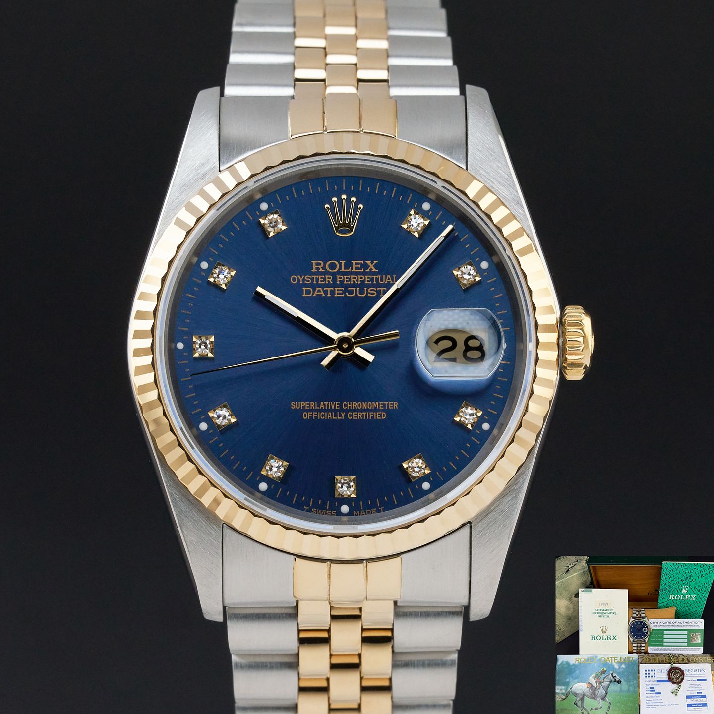Rolex Datejust 36 16233 (1989) - 36 mm Gold/Steel case (1/8)