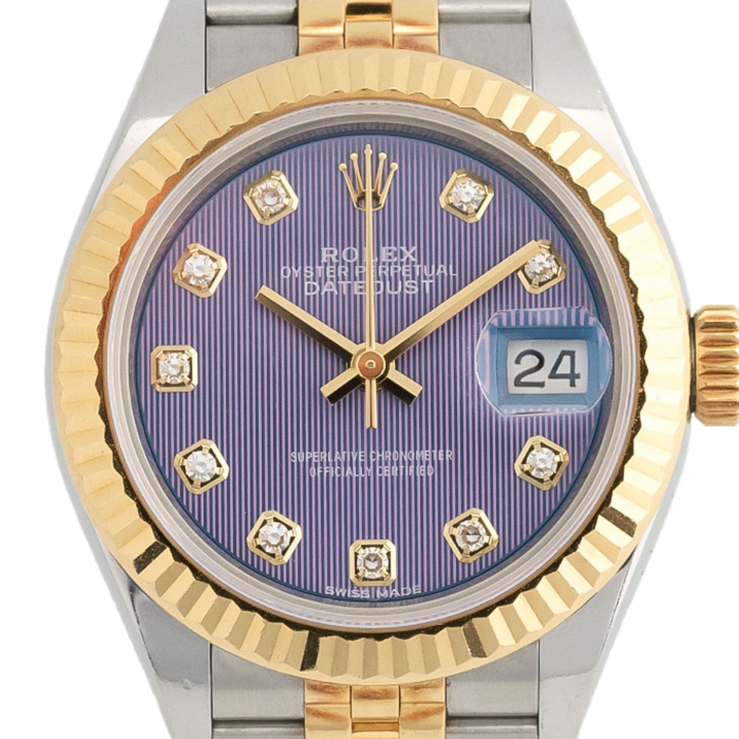 Rolex Lady-Datejust 279173 (2019) - Paars wijzerplaat 28mm Goud/Staal (2/5)