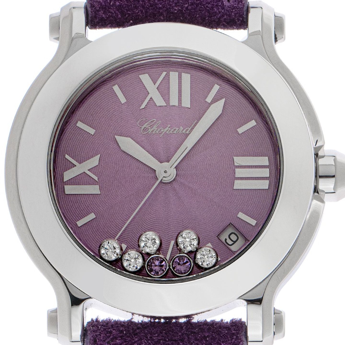 Chopard Happy Sport 8475 (2012) - Roze wijzerplaat 36mm Staal (1/8)