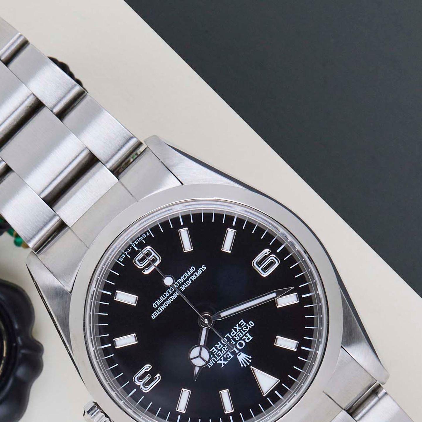 Rolex Explorer 14270 (1998) - Zwart wijzerplaat 36mm Staal (4/8)
