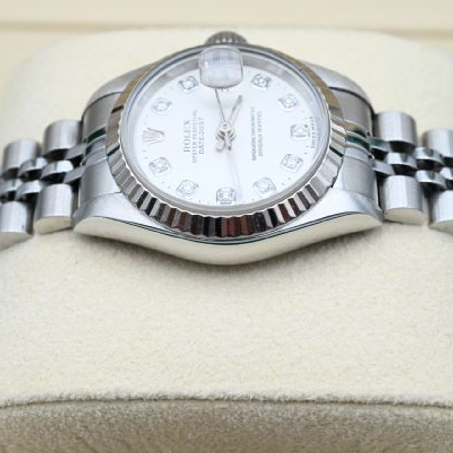 Rolex Lady-Datejust 69174 (1997) - Zilver wijzerplaat 26mm Staal (4/8)