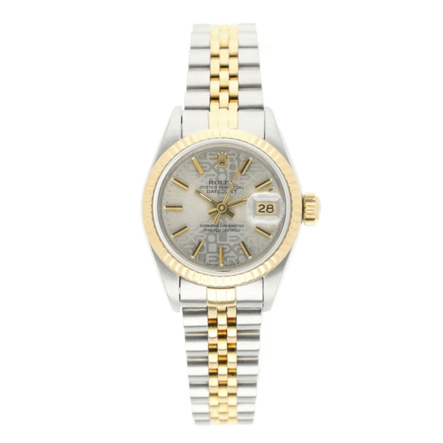 Rolex Lady-Datejust 69173 (1994) - Zilver wijzerplaat 26mm Goud/Staal (1/5)