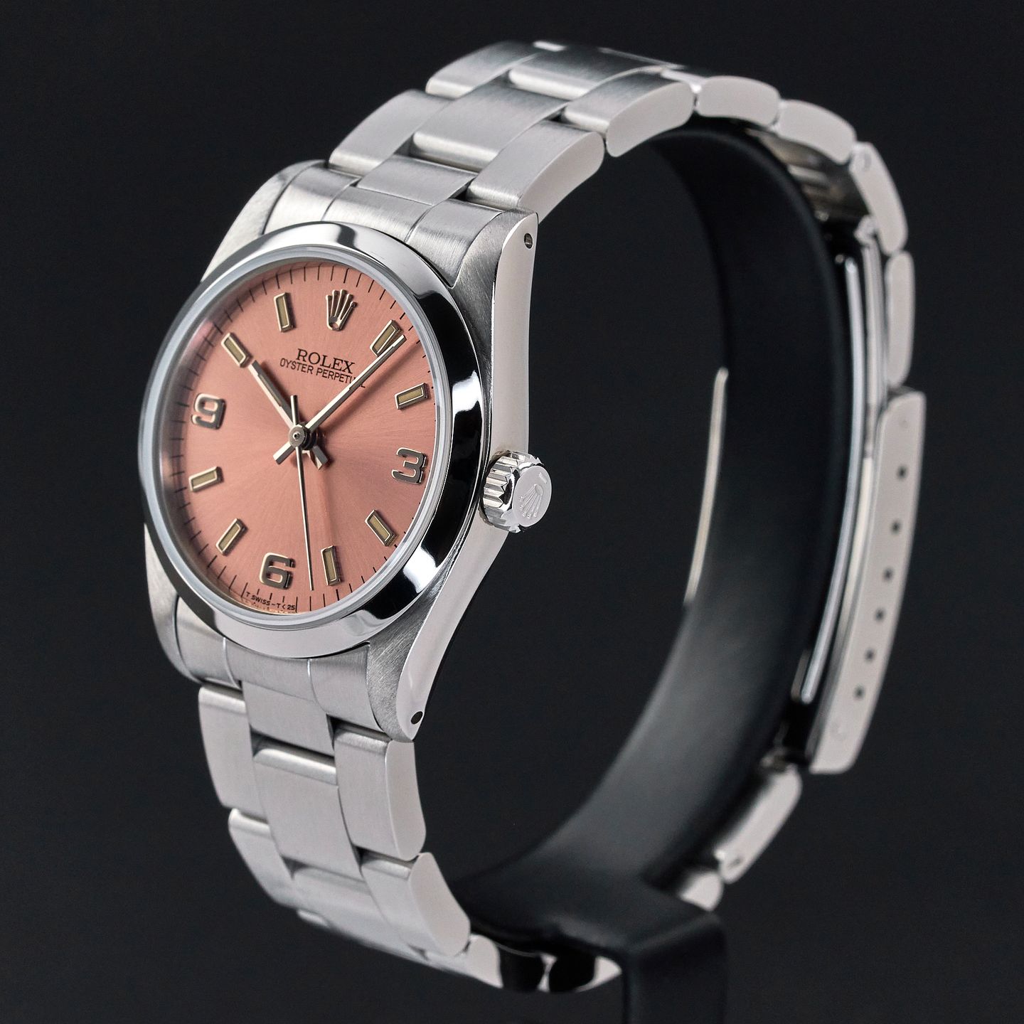 Rolex Oyster Perpetual 31 67480 (1991) - Pink dial 31 mm Steel case (4/8)