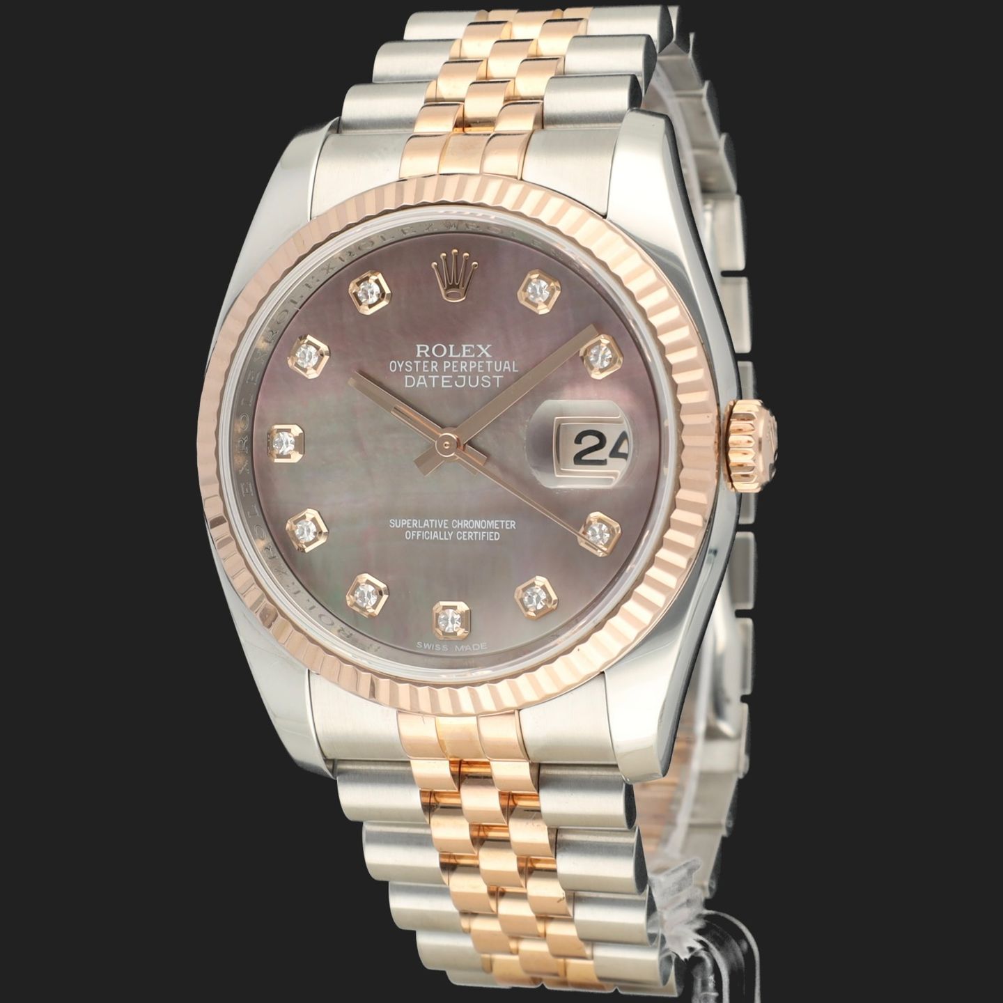 Rolex Datejust 36 116231 (Unknown (random serial)) - Pearl dial 36 mm Gold/Steel case (1/8)