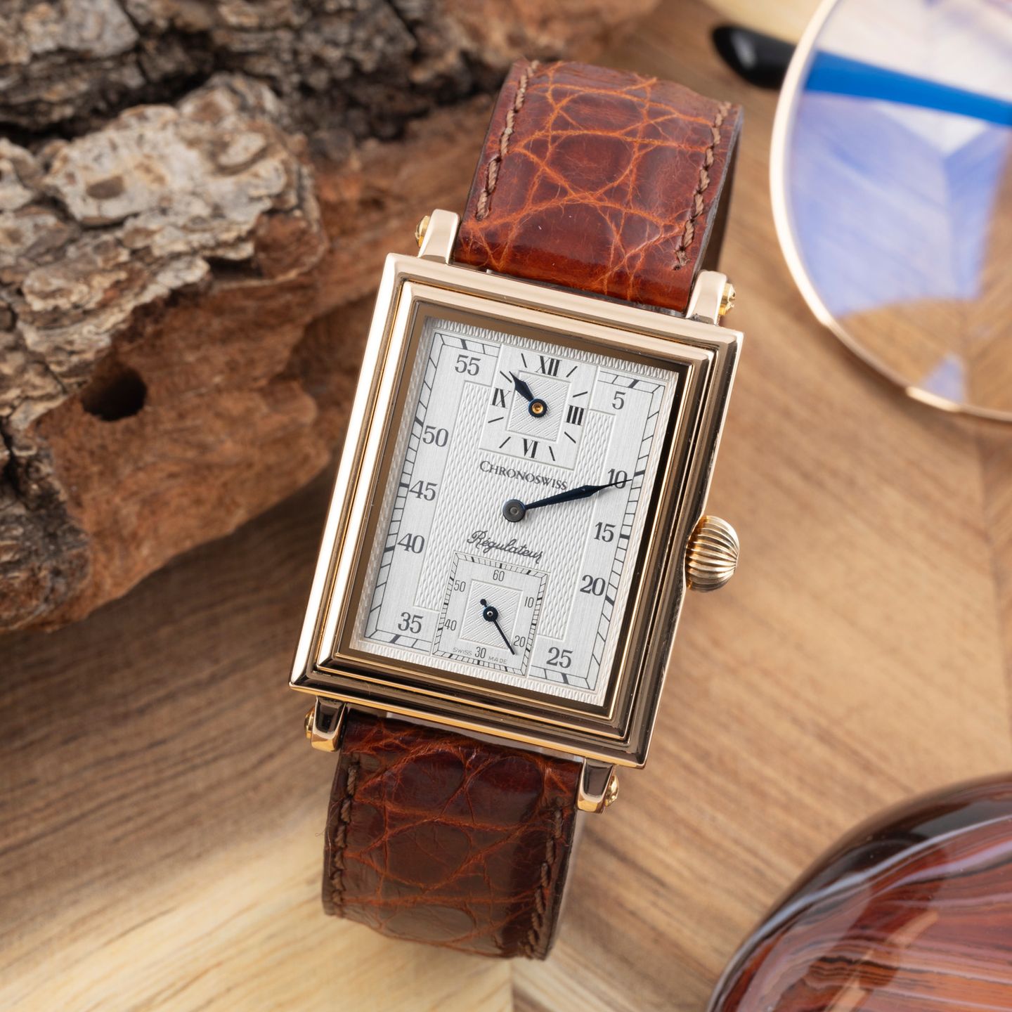 Chronoswiss Régulateur CH-2951 (Onbekend (willekeurig serienummer)) - Zilver wijzerplaat 29mm Roségoud (1/8)