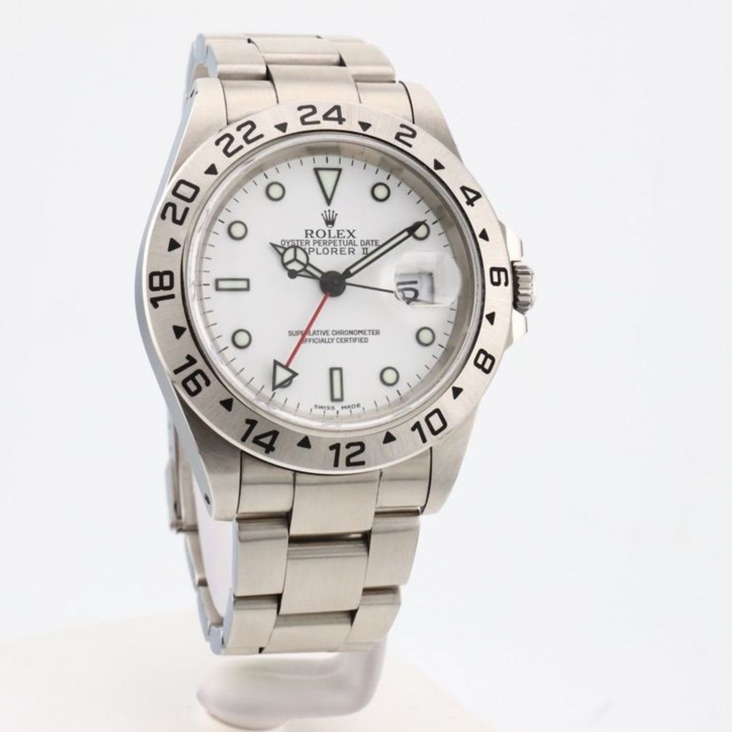 Rolex Explorer II 16570 (2004) - White dial 40 mm Steel case (1/8)