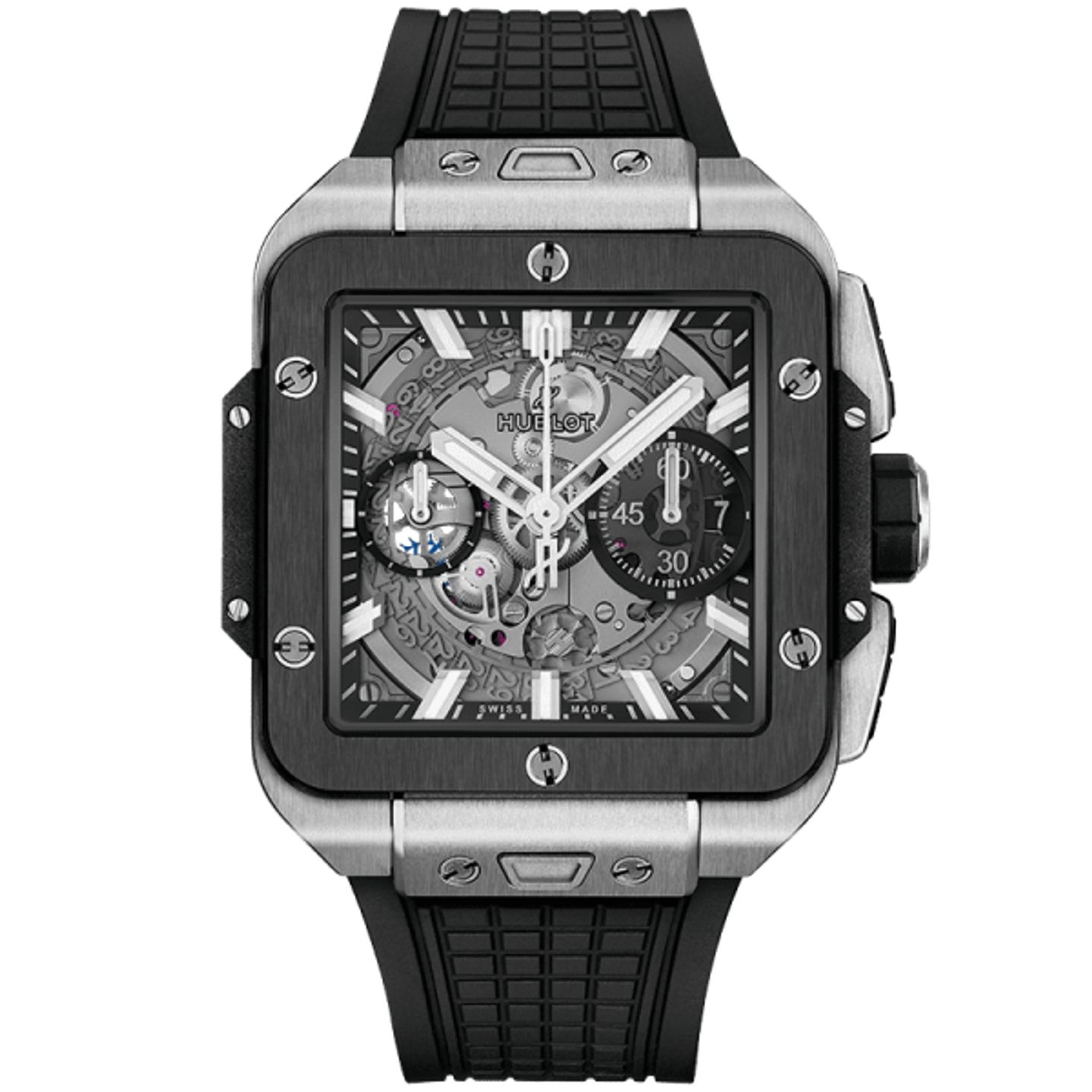 Hublot Square Bang 821.NM.0170.RX (2024) - Transparent dial 42 mm Titanium case (1/1)