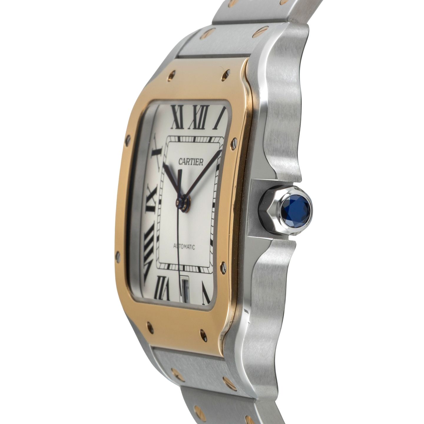 Cartier Santos W2SA0009 (Onbekend (willekeurig serienummer)) - Zilver wijzerplaat 40mm Staal (6/8)