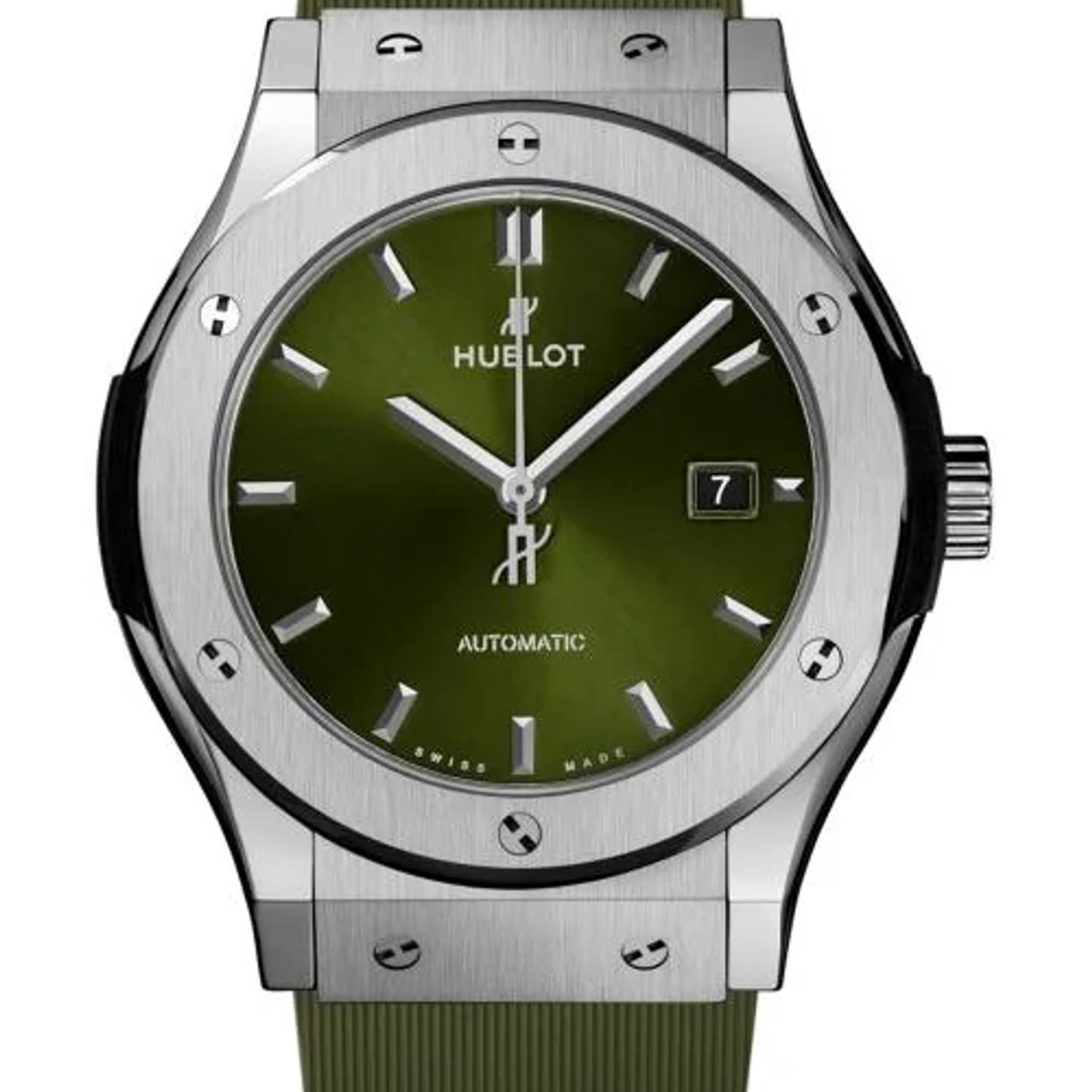 Hublot Classic Fusion 542.NX.8970.RX (2026) - Groen wijzerplaat 42mm Titanium (1/1)