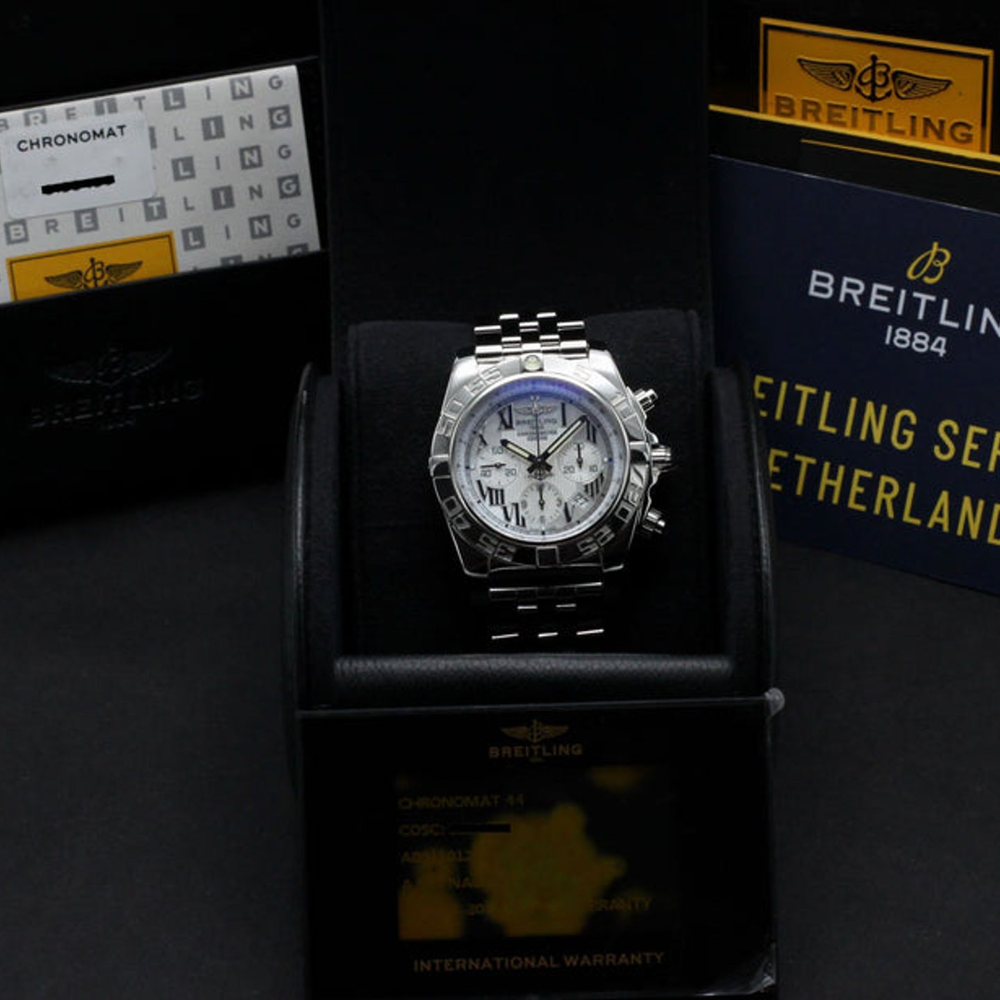 Breitling Chronomat 44 AB0110 (2014) - Wit wijzerplaat 44mm Staal (3/7)