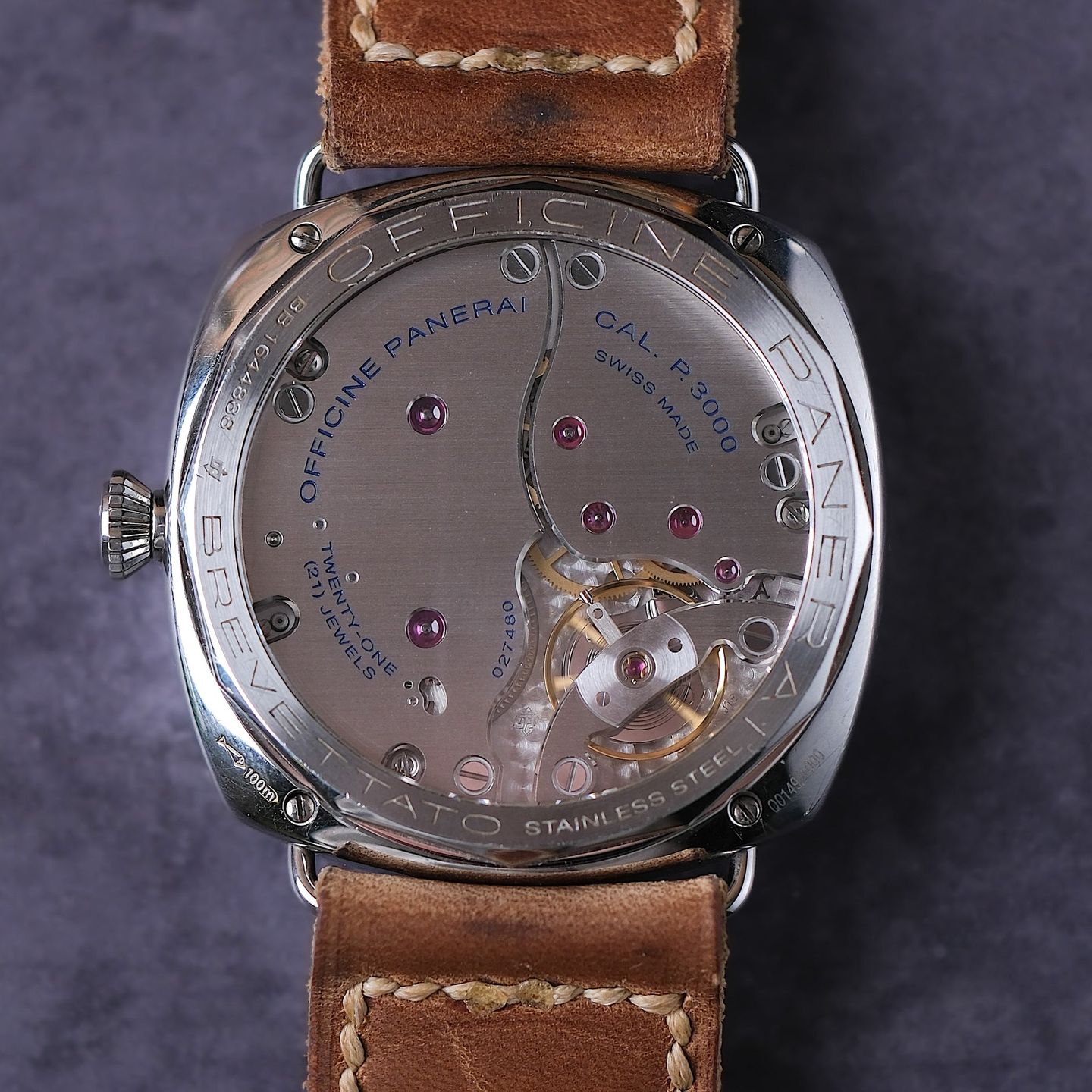 Panerai Radiomir 3 Days 47mm PAM00425 (Unknown (random serial)) - Black dial 47 mm Steel case (3/5)