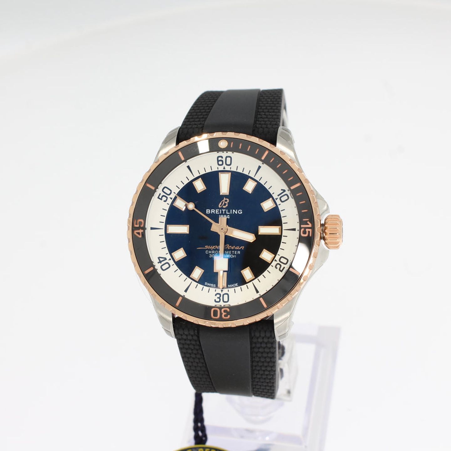 Breitling Superocean 42 U17375211B1S1 (2024) - Zwart wijzerplaat 42mm Goud/Staal (1/4)