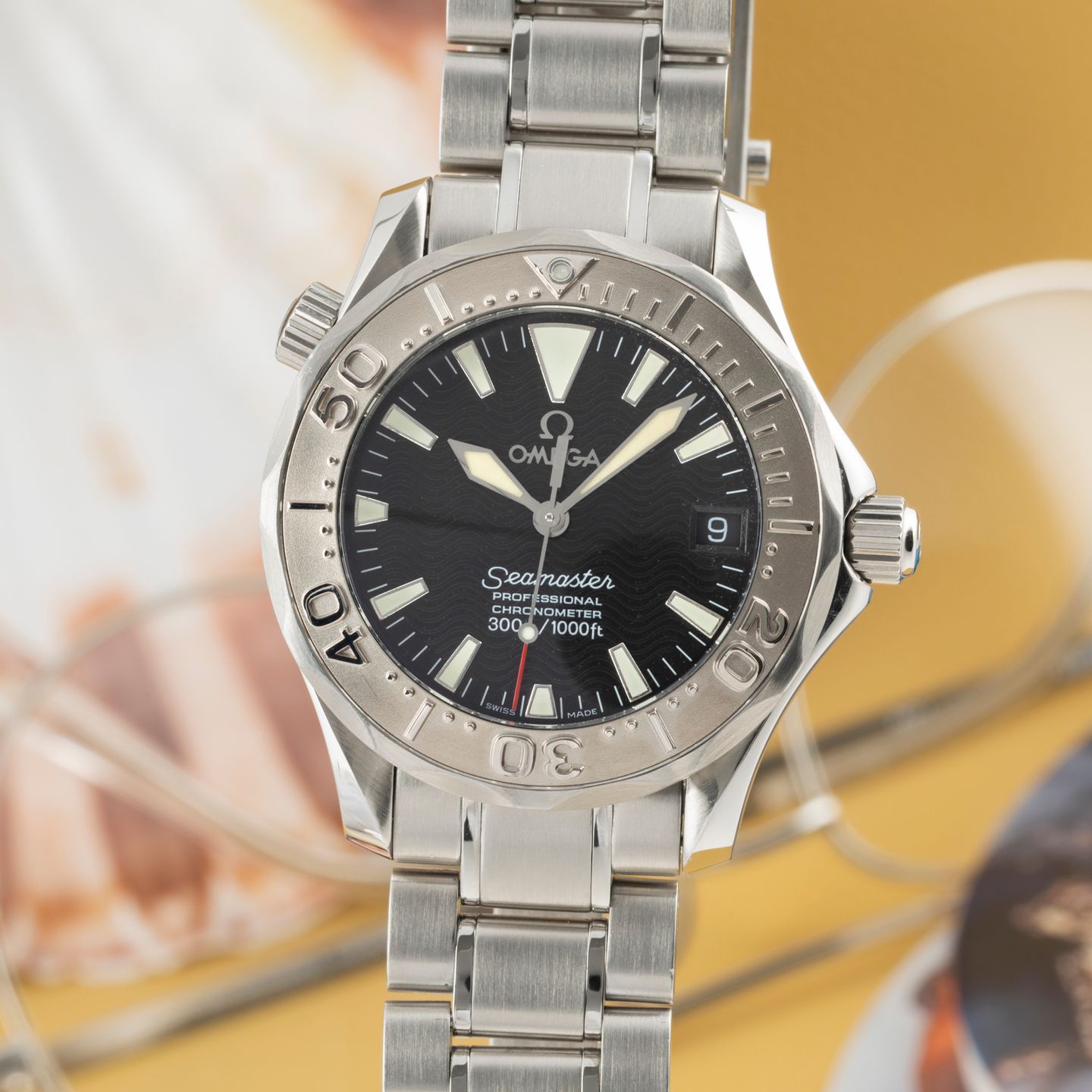 Omega Seamaster Diver 300 M 2236.50.00 (2006) - Zwart wijzerplaat 35mm Staal (3/8)