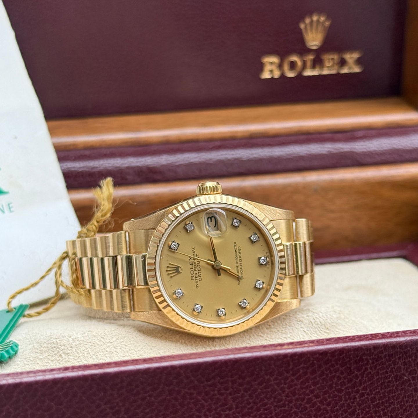 Rolex Datejust 31 68278 (1984) - Champagne dial 31 mm Yellow Gold case (2/5)