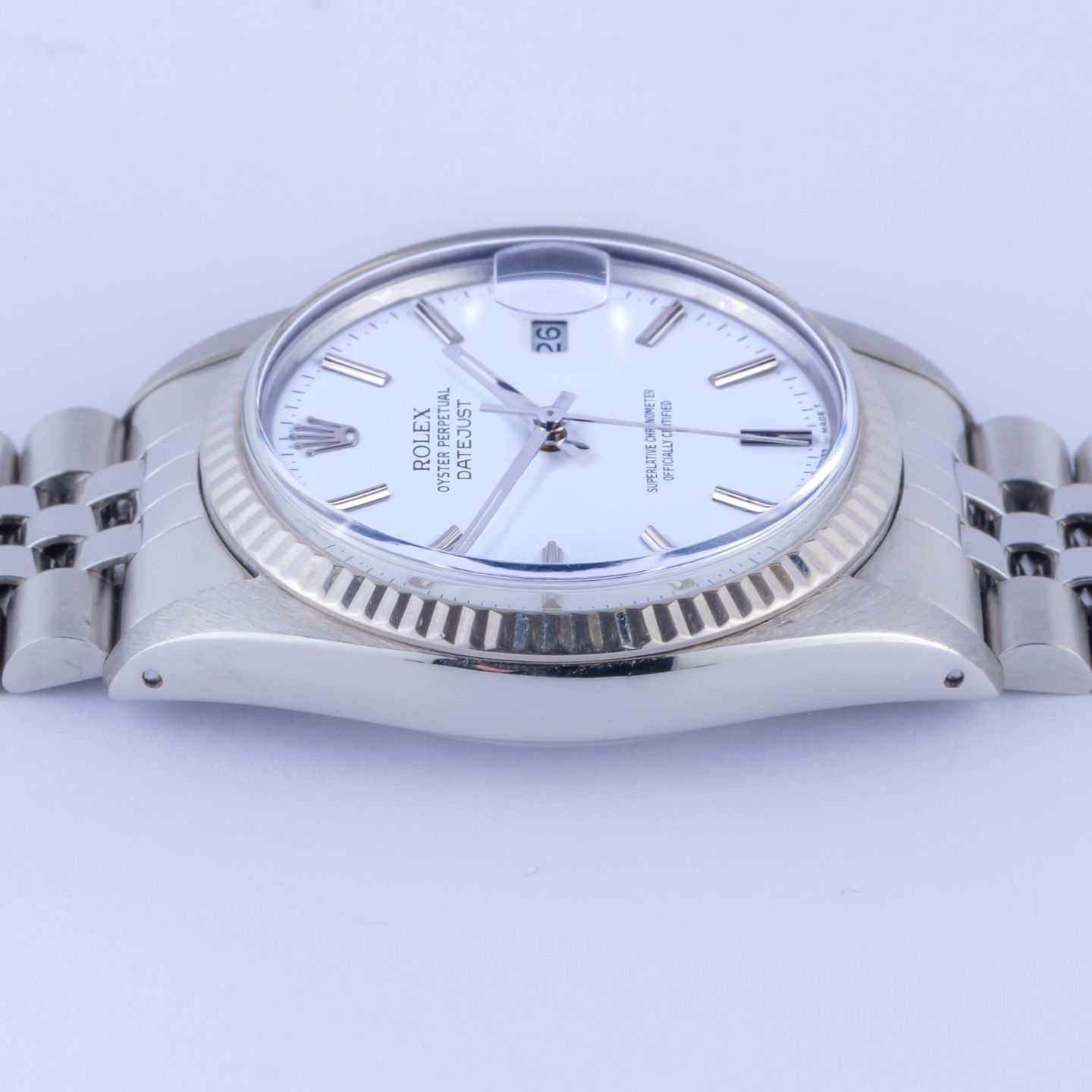 Rolex Datejust 36 16014 (1987) - White dial 36 mm Steel case (5/8)