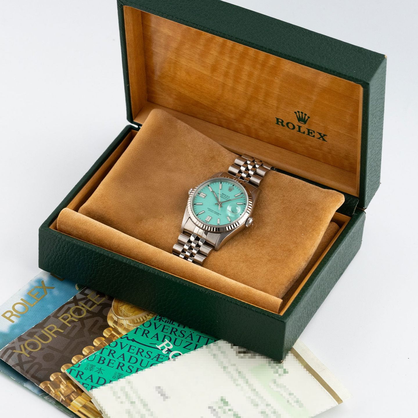 Rolex Datejust 36 16234 (1993) - Turquoise dial 36 mm Steel case (5/5)