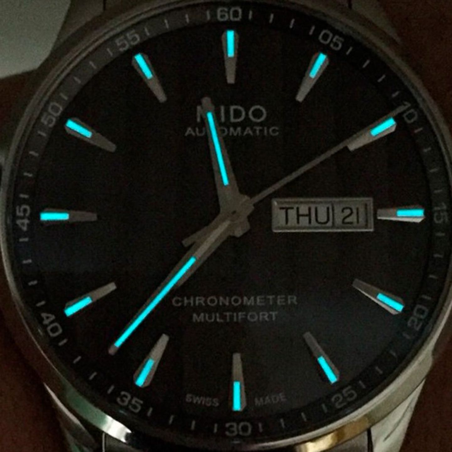 Mido Multifort M038.431.11.041.00 (2025) - Blue dial 42 mm Steel case (5/8)