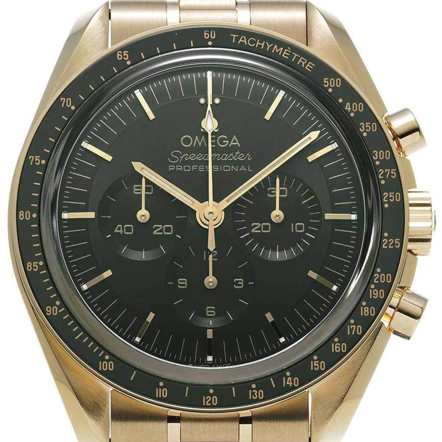 Omega Speedmaster Professional Moonwatch 310.60.42.50.10.001 (2024) - Green dial 42 mm Yellow Gold case (1/1)