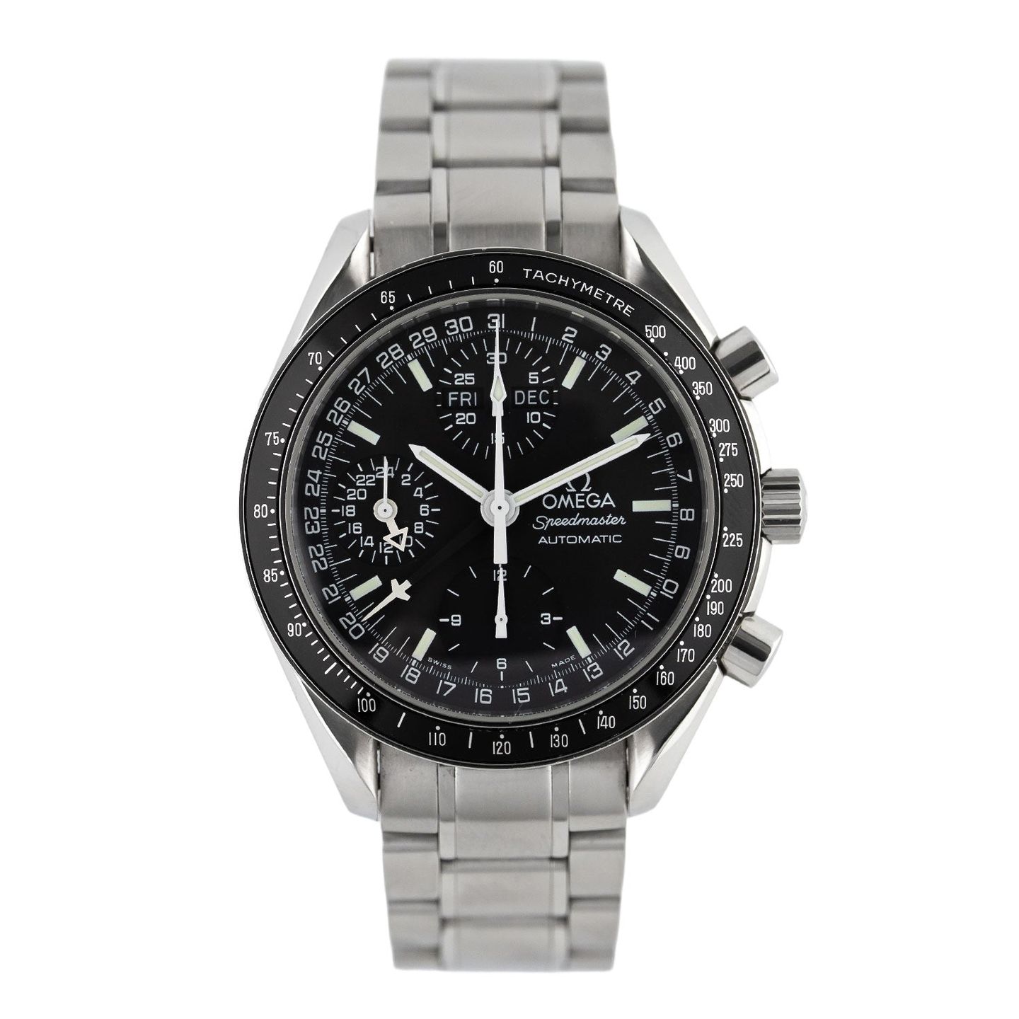 Omega Speedmaster Day Date 3520.50.00 (2003) - Zwart wijzerplaat 39mm Staal (1/7)