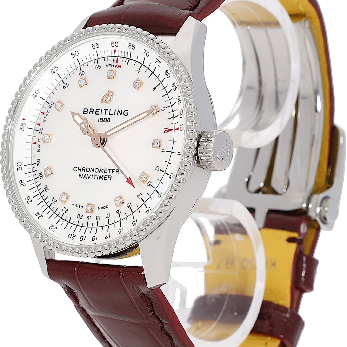 Breitling Navitimer A17395211A1P2 (2024) - White dial 35 mm Steel case (3/5)