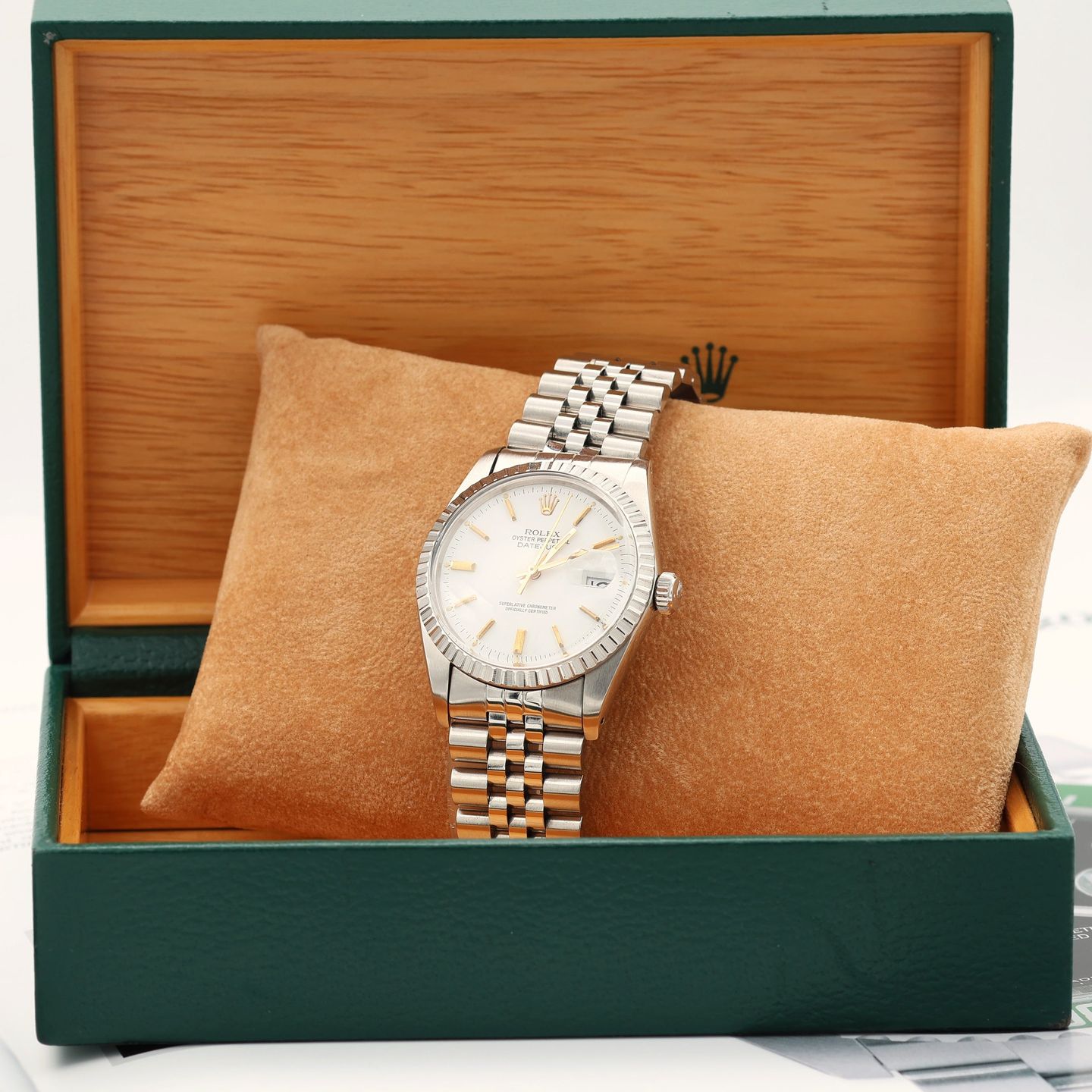 Rolex Datejust 36 16030 (Unknown (random serial)) - White dial 36 mm Steel case (2/8)