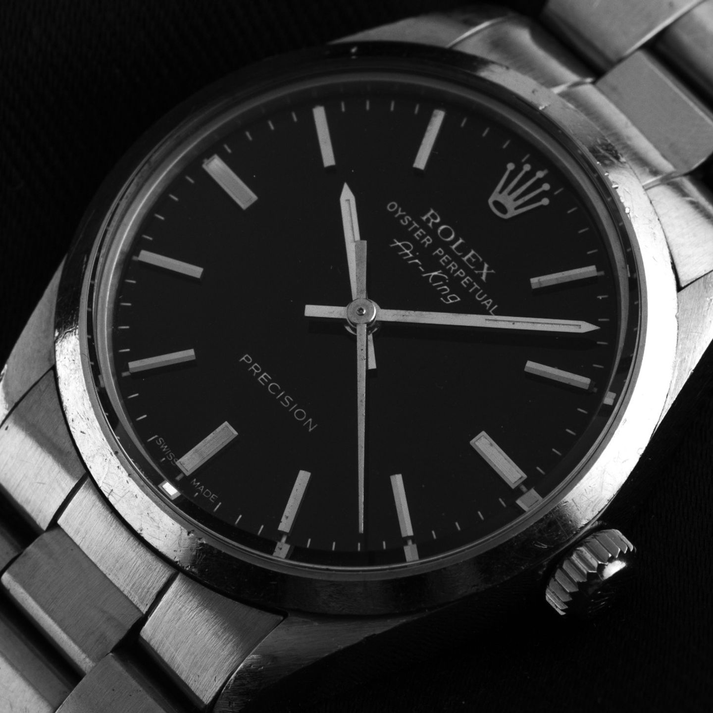 Rolex Air-King 5500 (1987) - Black dial 34 mm Steel case (3/8)