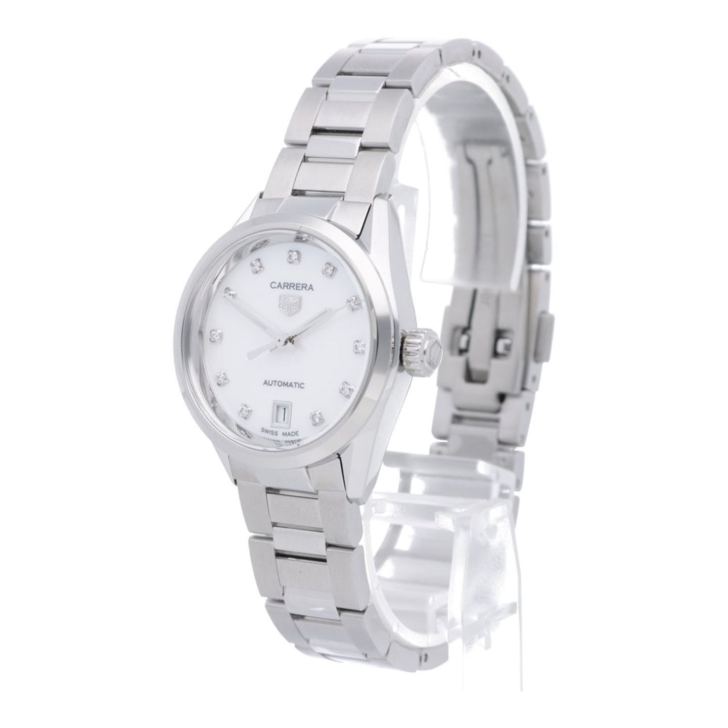 TAG Heuer Carrera Lady WBN2412.BA0621 (2024) - White dial 29 mm Steel case (2/7)