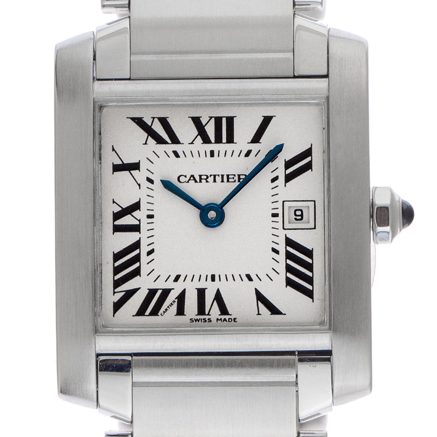 Cartier Tank Française 2465 (2006) - White dial 25 mm Steel case (1/8)