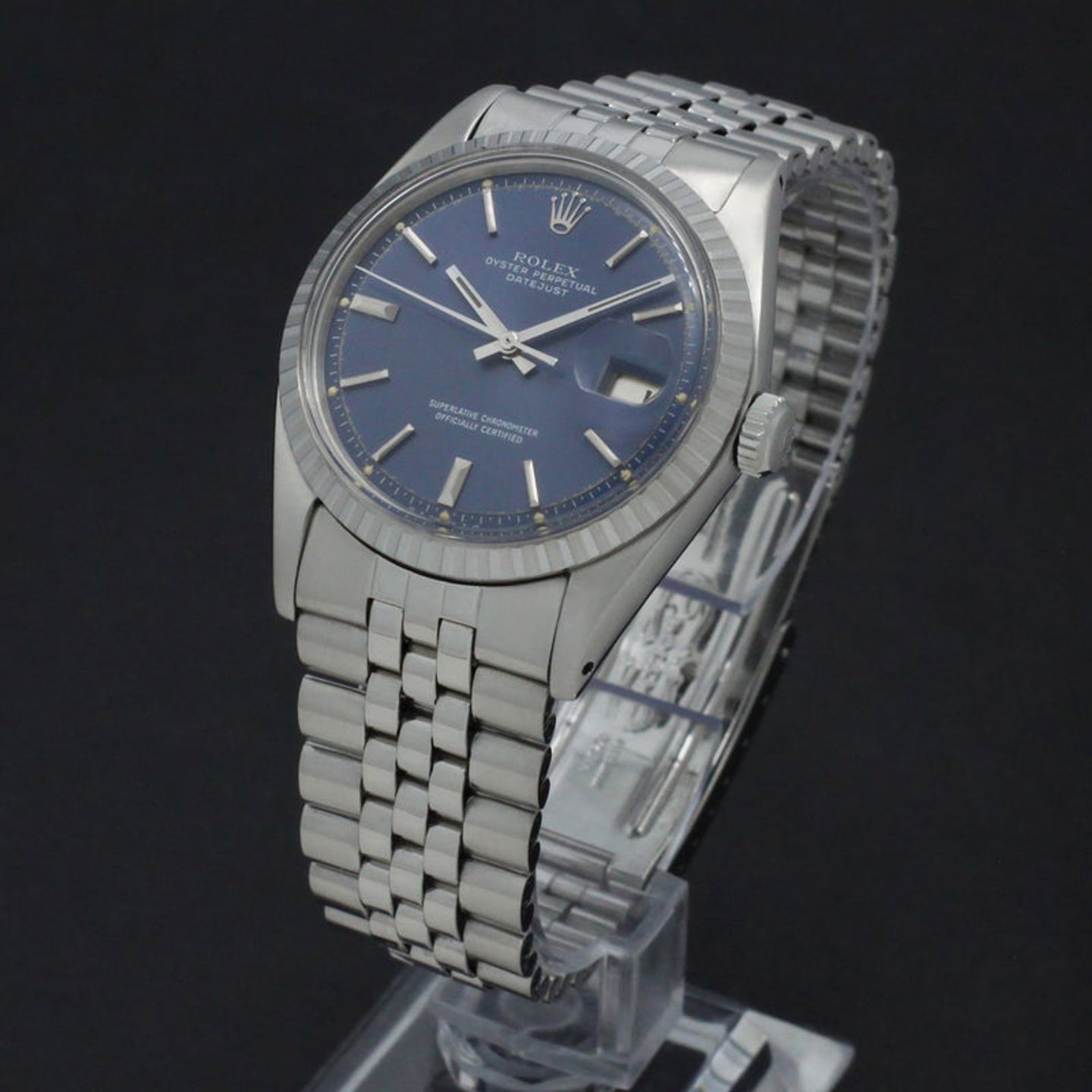 Rolex Datejust 1603 (1973) - Blauw wijzerplaat 36mm Staal (2/7)