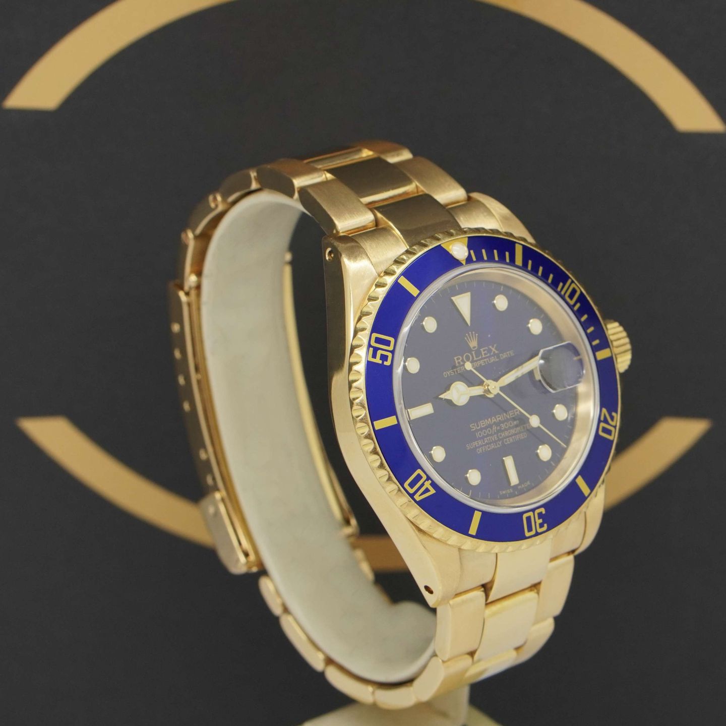 Rolex Submariner Date 16618 (2001) - Purple dial 40 mm Yellow Gold case (2/6)