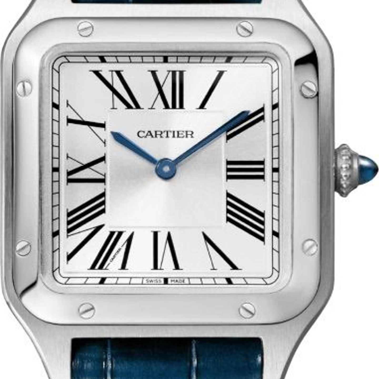 Cartier Santos Dumont WSSA0023 (2024) - Zilver wijzerplaat 27mm Staal (1/1)