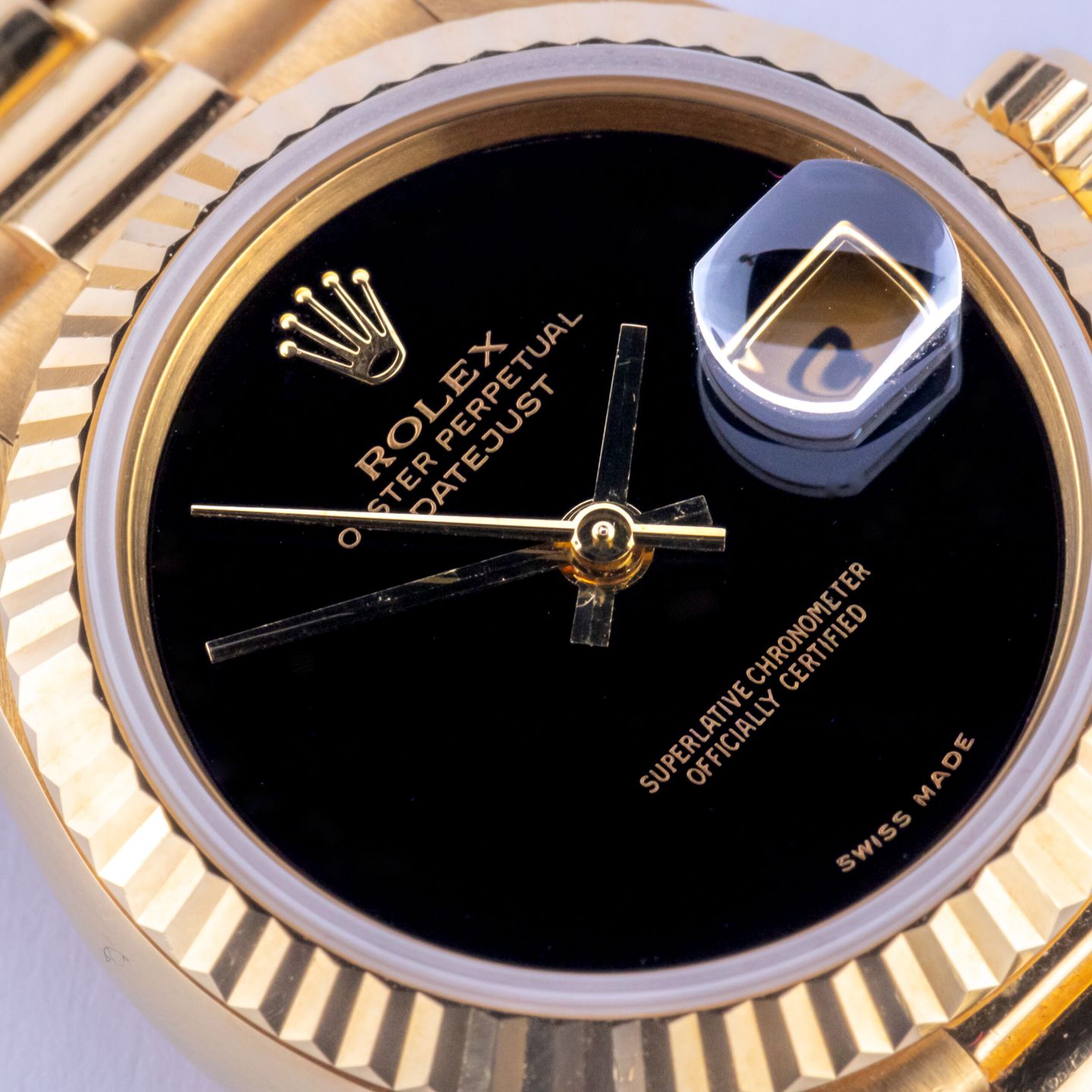 Rolex Lady-Datejust 69178 (1990) - Zwart wijzerplaat 26mm Geelgoud (2/8)