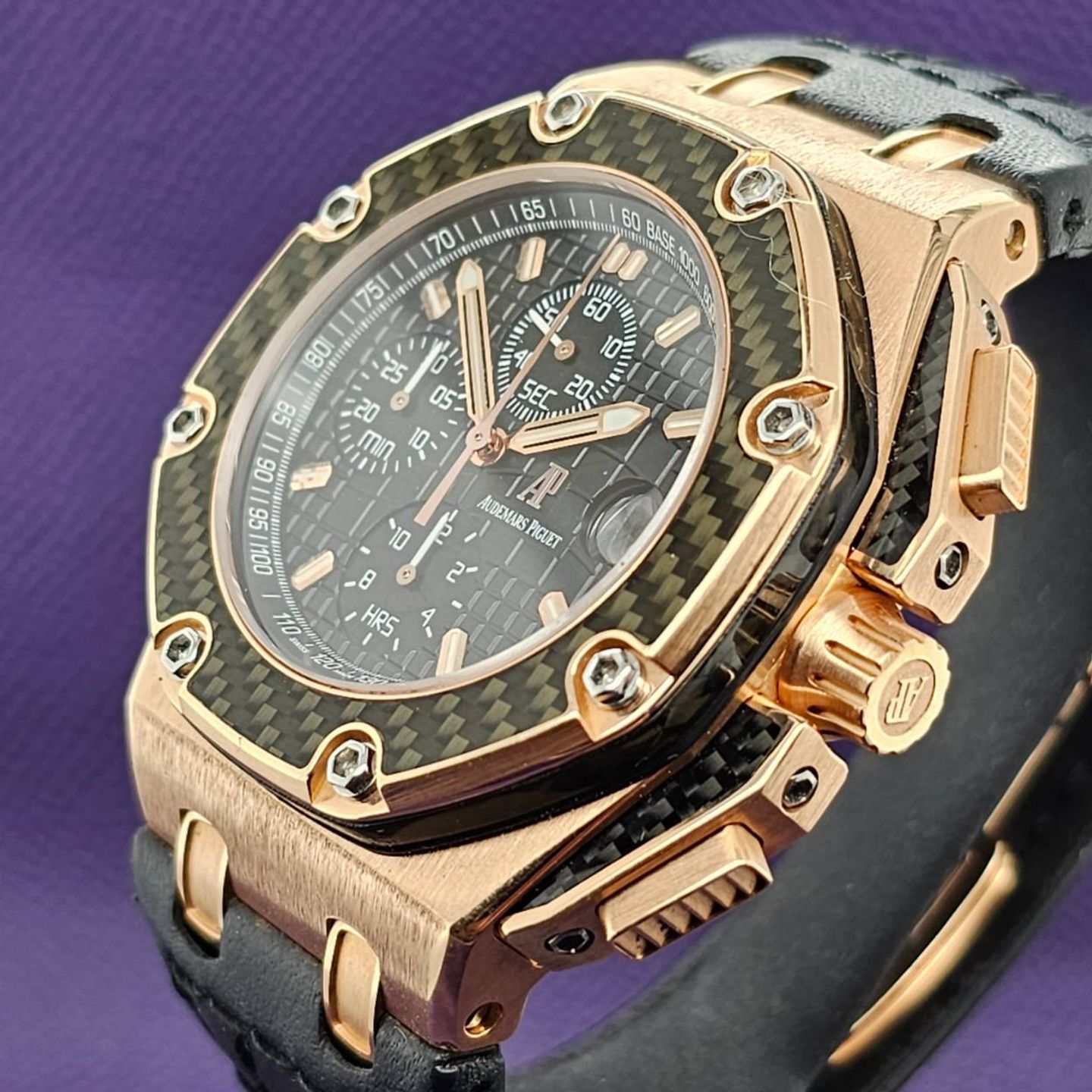 Audemars Piguet Royal Oak Offshore 26030RO.OO.D001IN.01 (2005) - Zwart wijzerplaat 44mm Roségoud (1/5)