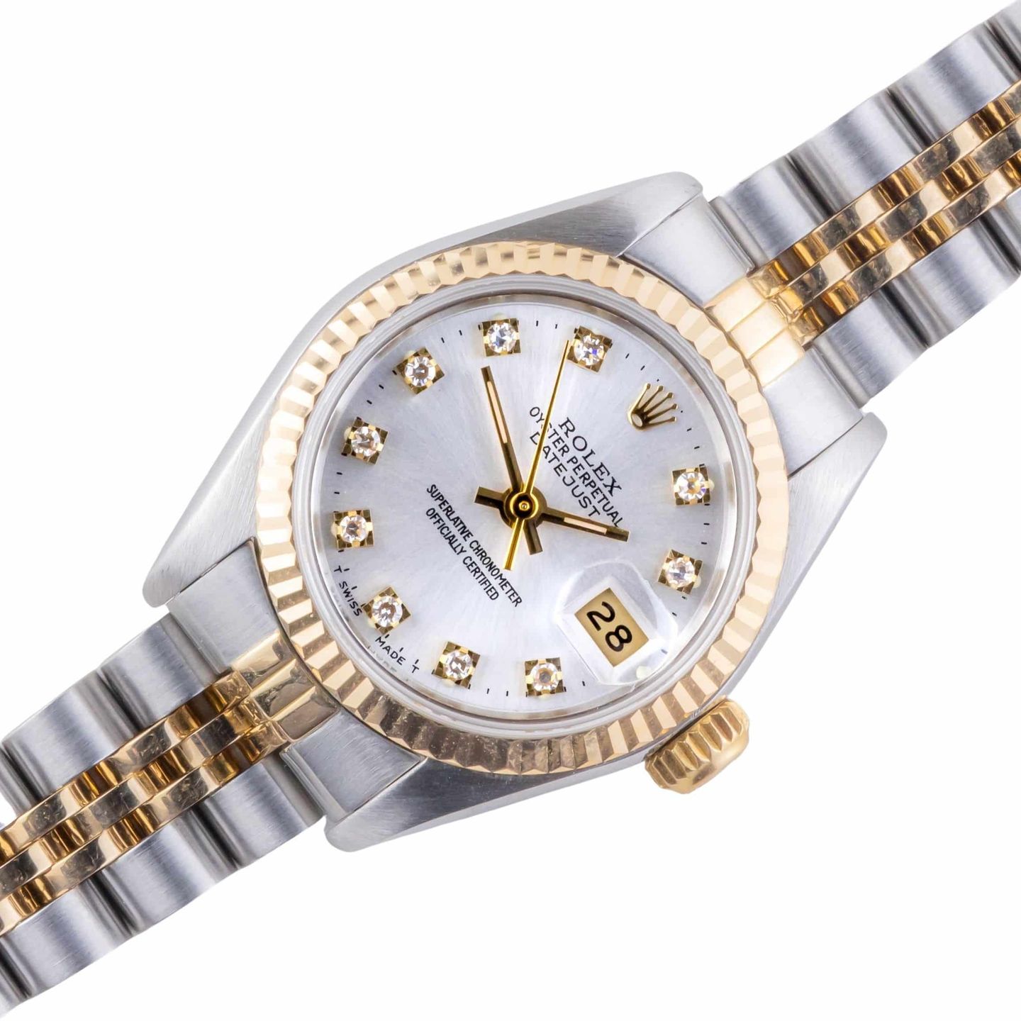 Rolex Lady-Datejust 69173 (1987) - Silver dial 26 mm Gold/Steel case (1/8)