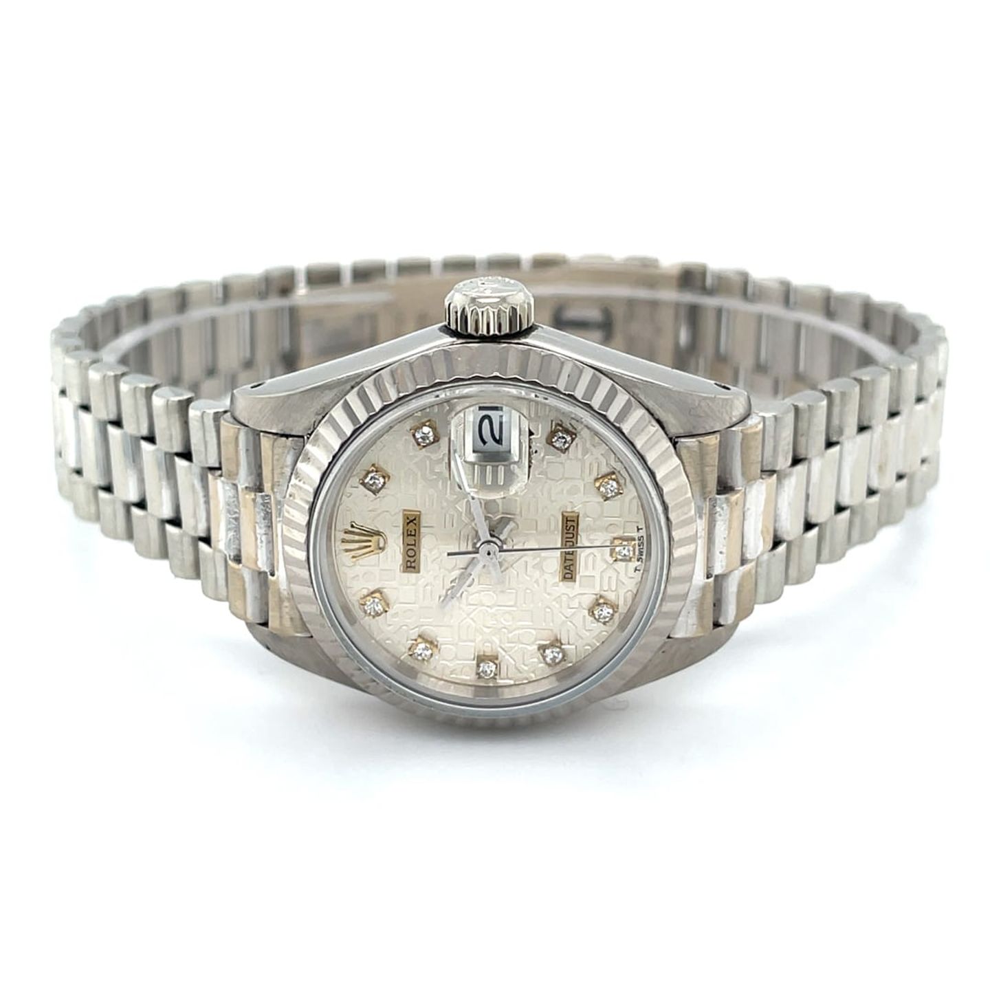 Rolex Lady-Datejust 6917 (1983) - Silver dial 26 mm White Gold case (1/8)