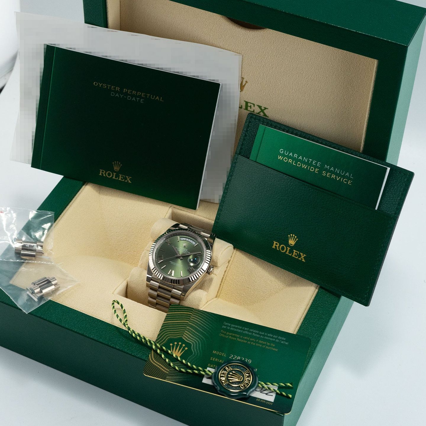 Rolex Day-Date 40 228239 (2022) - Green dial 40 mm White Gold case (5/5)