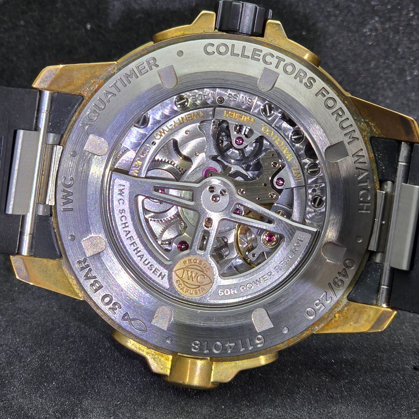 IWC Aquatimer Automatic IW341001 (2018) - Zwart wijzerplaat 44mm Brons (7/8)