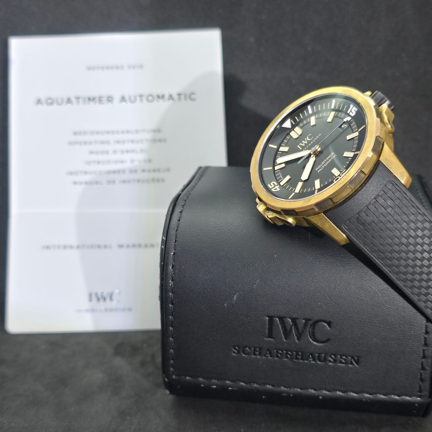 IWC Aquatimer Automatic IW341001 (2018) - Zwart wijzerplaat 44mm Brons (8/8)