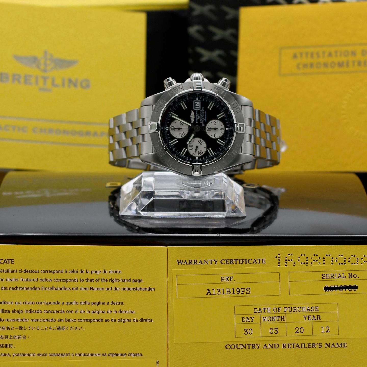 Breitling Galactic A13364 (2012) - Black dial 44 mm Steel case (3/8)
