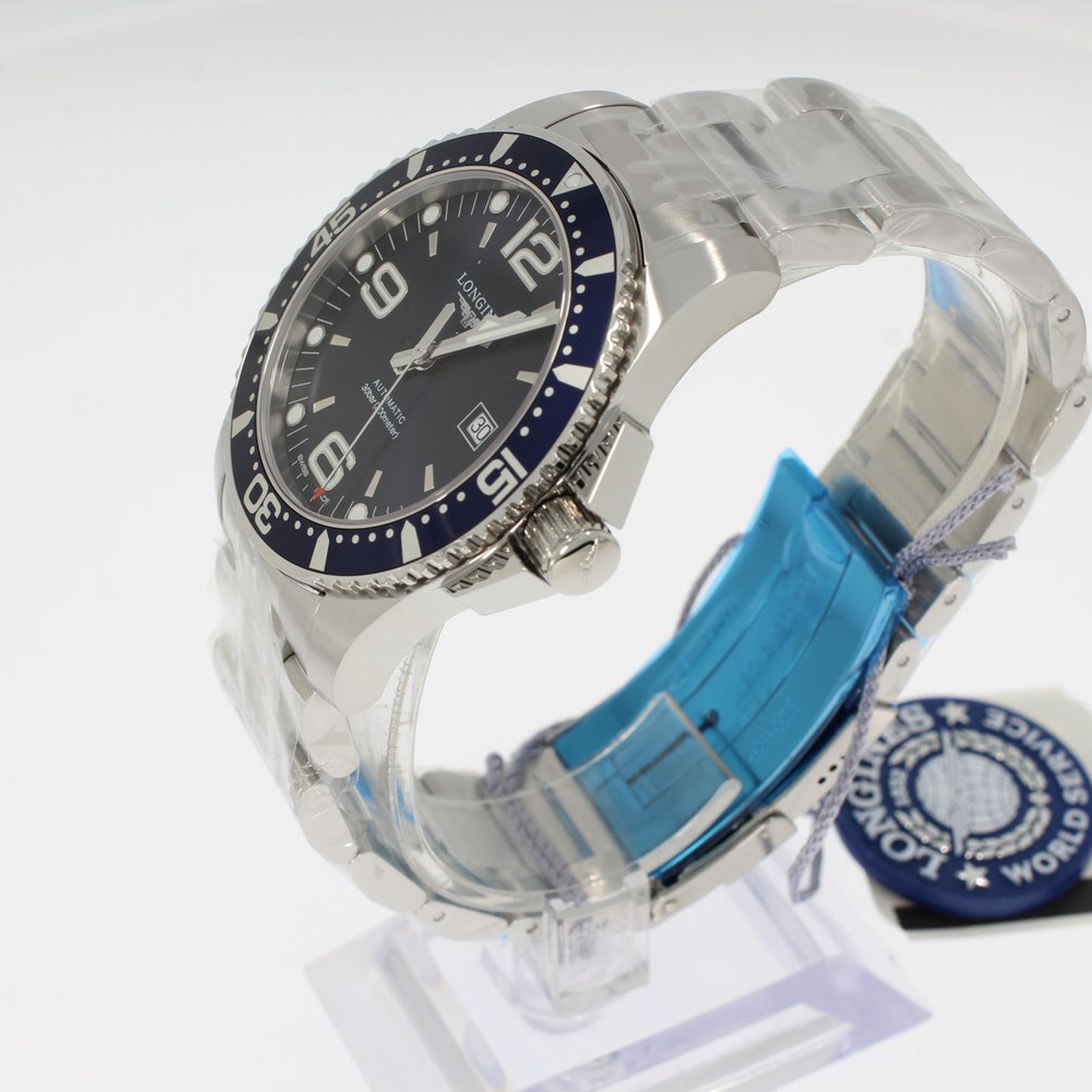 Longines HydroConquest L3.841.4.96.6 (2024) - Blauw wijzerplaat 44mm Staal (2/4)