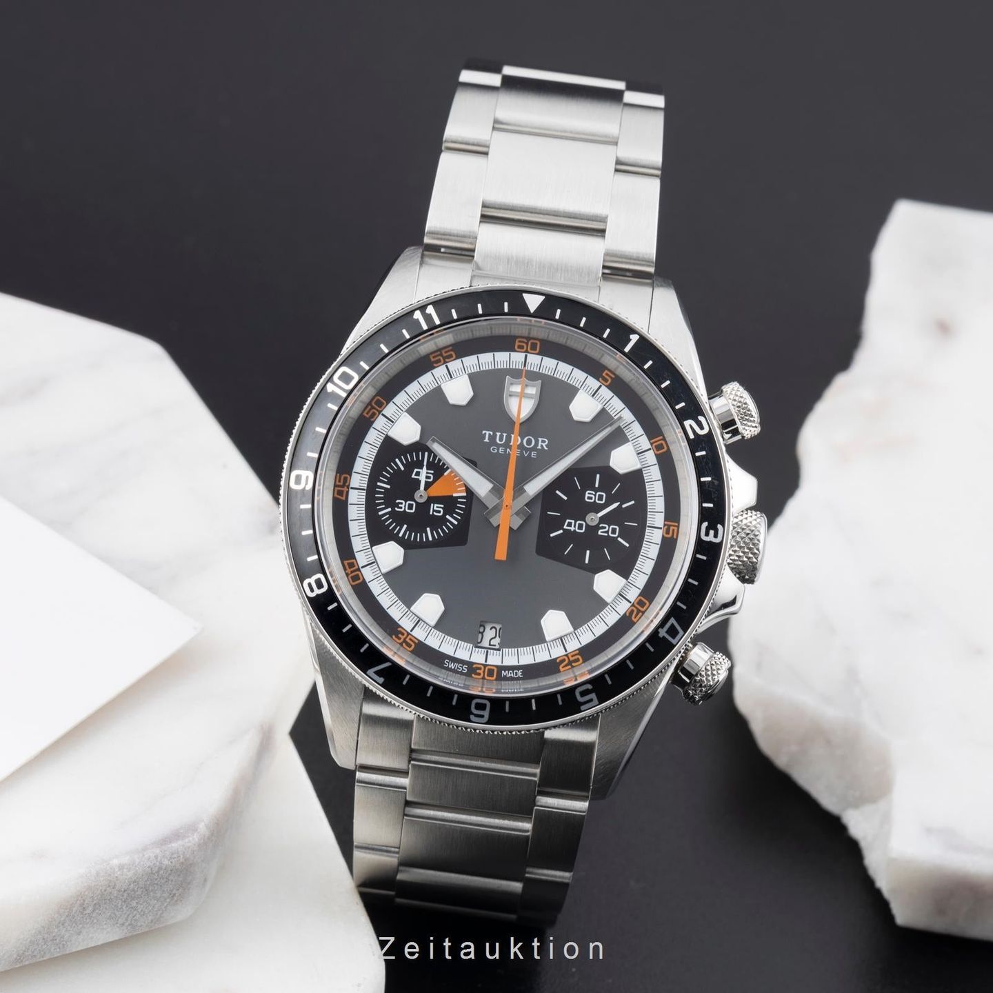 Tudor Heritage Chrono 70330N (Onbekend (willekeurig serienummer)) - Grijs wijzerplaat 42mm Staal (3/8)