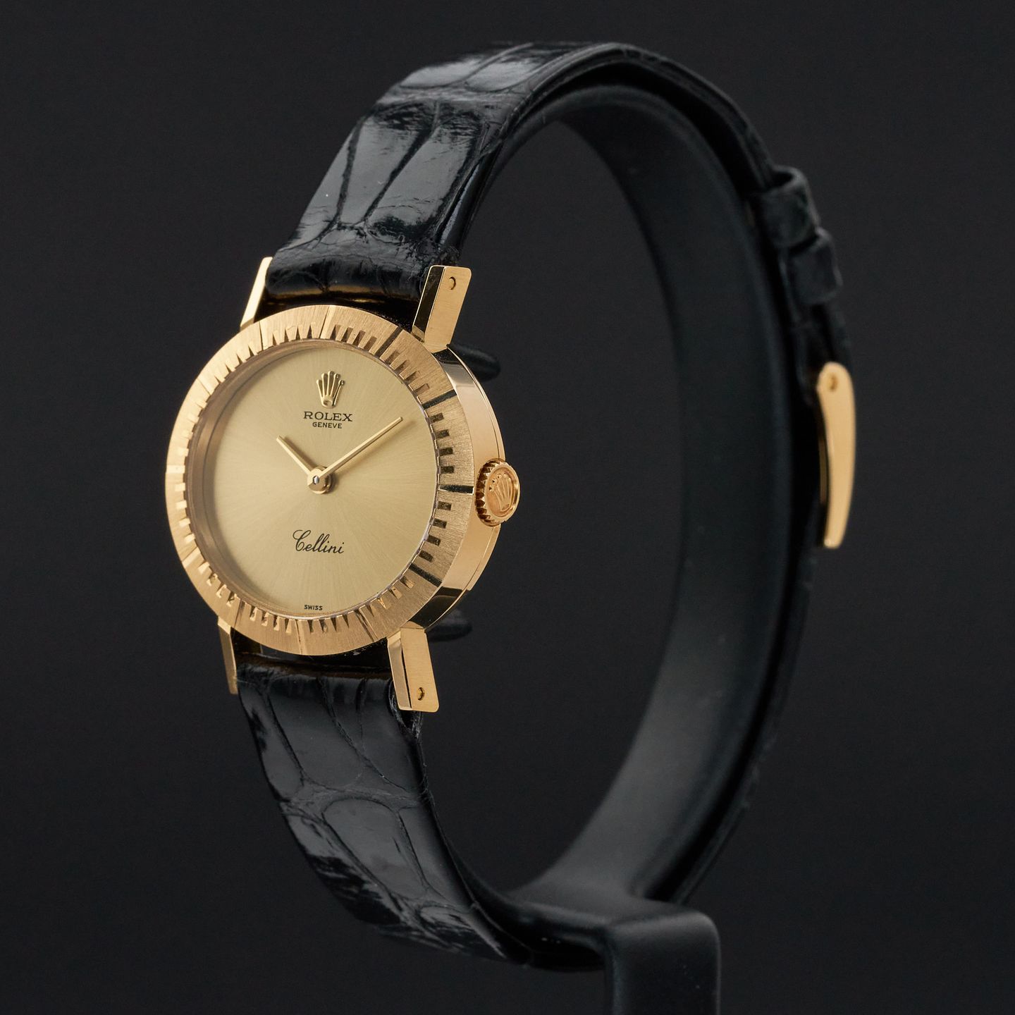 Rolex Cellini 4081 (1995) - Champagne dial 25 mm Yellow Gold case (4/8)