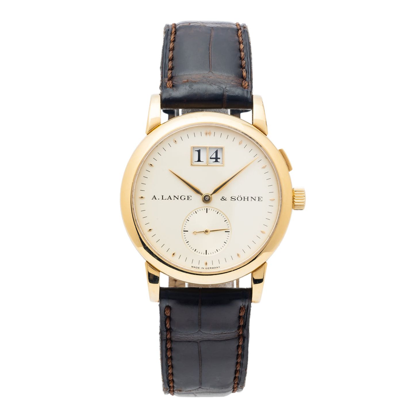 A. Lange & Söhne Saxonia 105.021 (Unknown (random serial)) - Silver dial Unknown Yellow Gold case (1/5)