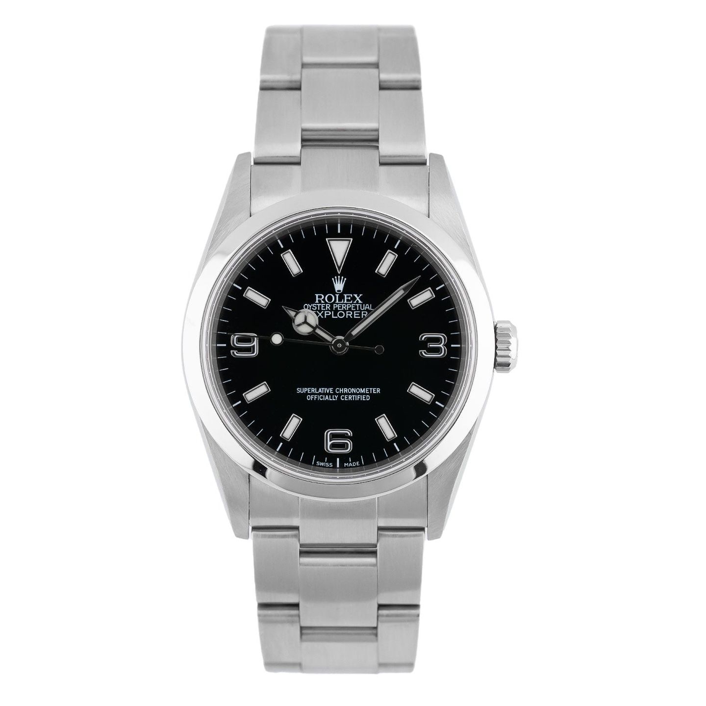 Rolex Explorer 114270 (Onbekend (willekeurig serienummer)) - Zwart wijzerplaat 36mm Staal (1/5)