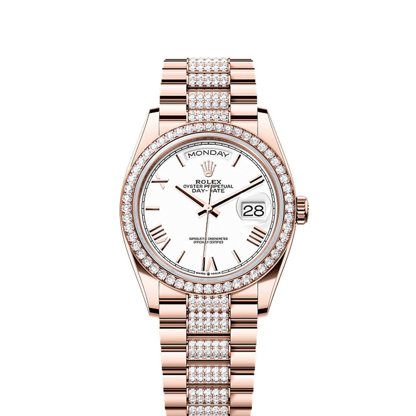 Rolex Day-Date 36 128345RBR (2025) - Wit wijzerplaat 36mm Roségoud (1/1)